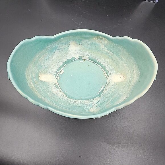 Roseville Pottery Water Lily Handled Planter 439-6 8.5" x 2.25" - Picture 7 of 9